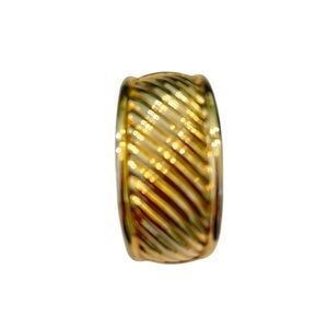 Vintage 1990’s Gold-Tone Textured swirl hinged cuff Bracelet